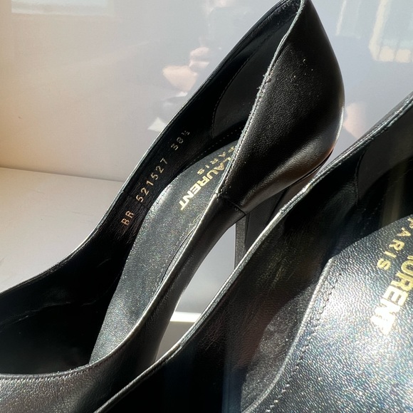 Saint Laurent Era 110 Black Leather Pumps - Picture 8 of 8